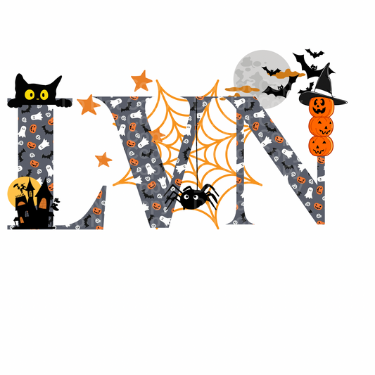 LVN Nurse 2 Halloween DTF Transfer