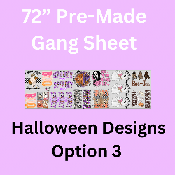 72” Halloween Gang Sheet- Option 3