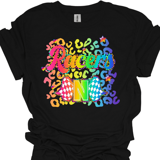 Rainbow Racers Leopard Print DTF Transfer