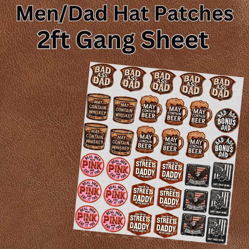 2ft Men/Dad Hat Patch Gang Sheet