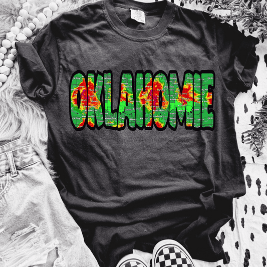 Oklahomie Weather Map DTF Transfer