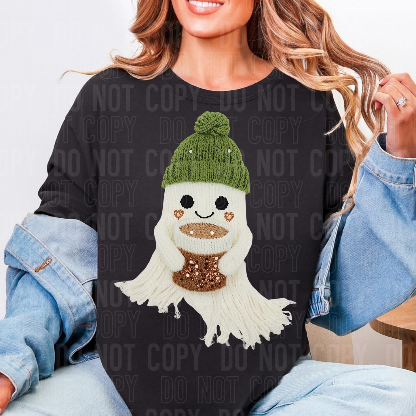 Ghost Coffee Green DTF Transfer