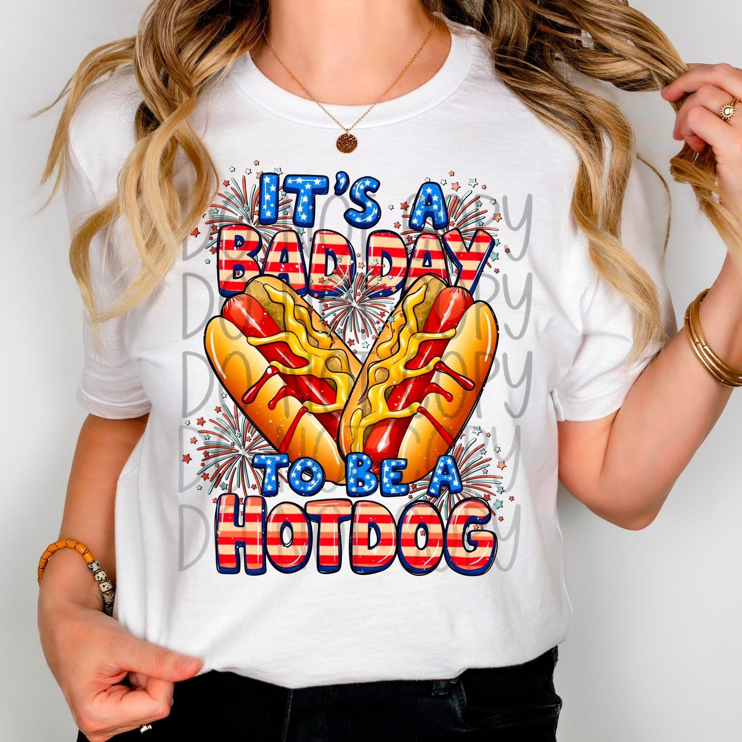 It's A Bad Day To Be A HotDog  DTF Transfer