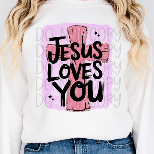 Jesus Loves You DTF Transfer
