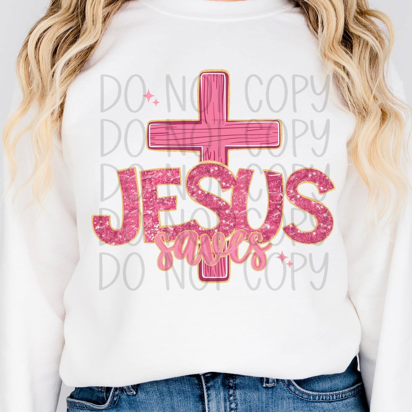 Jesus Saves DTF Transfer