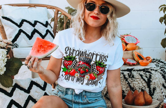 Strawberries are my Jam DTF Transfer