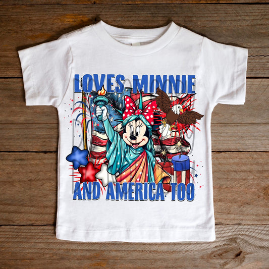 Loves M And America Too DTF Transfer