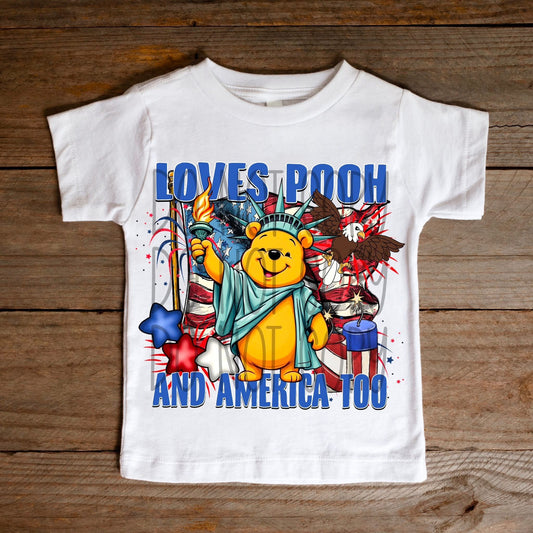 Loves P And America Too DTF Transfer