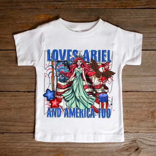 Loves S And America Too DTF Transfer