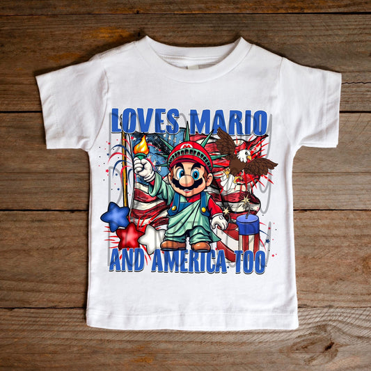 Loves M And America Too DTF Transfer