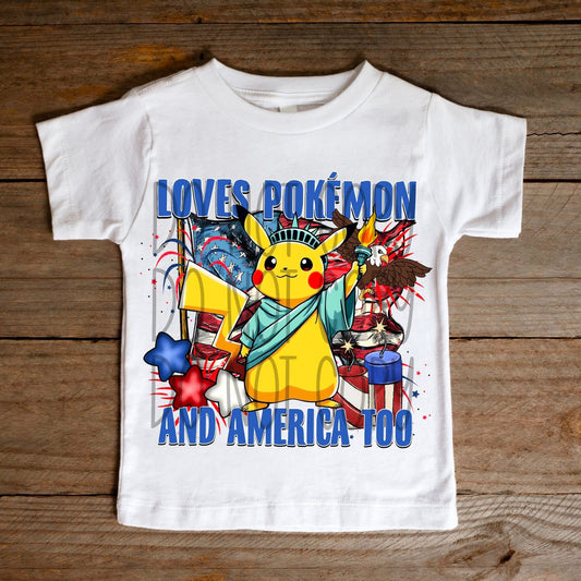 Loves P And America Too DTF Transfer