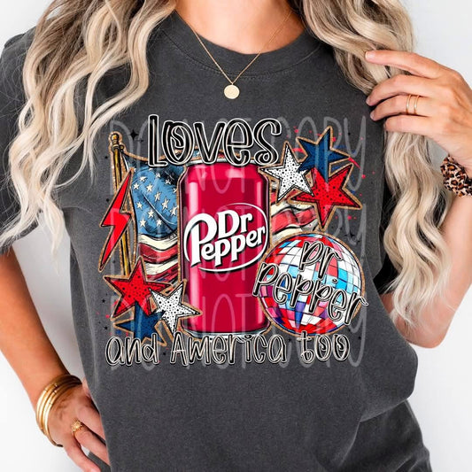 Loves DP And America Too DTF Transfer