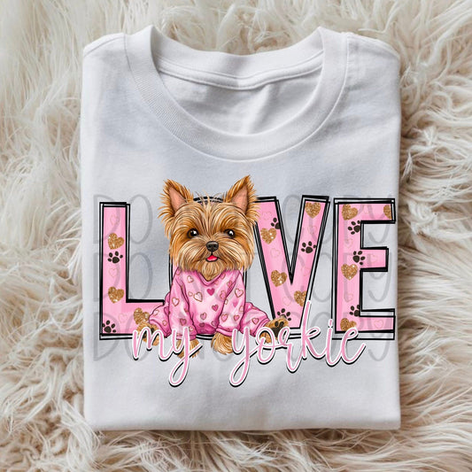 Love My Yorkie  DTF Transfer