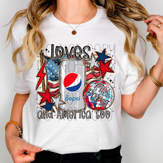 Loves D.P And America Too DTF Transfer