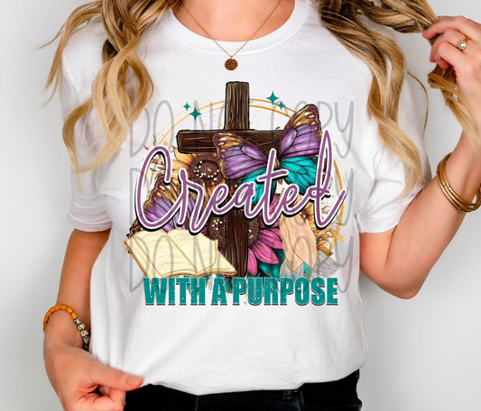 Created With A Purpose DTF Transfer