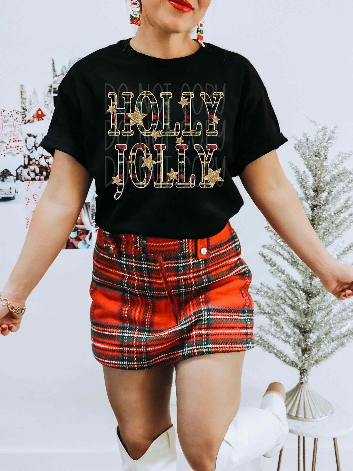 Holly Jolly  DTF Transfer