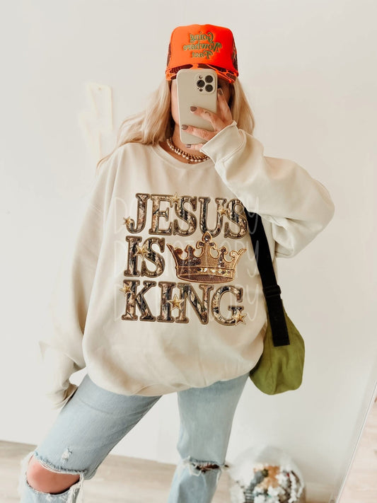 Jesus Is King DTF Transfer