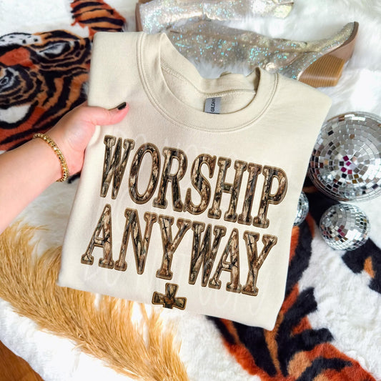 Worship Anyway DTF Transfer