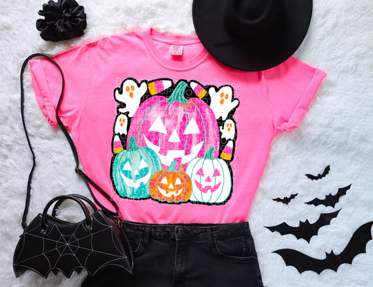 Fall Neon Pumpkins - DTF Transfer
