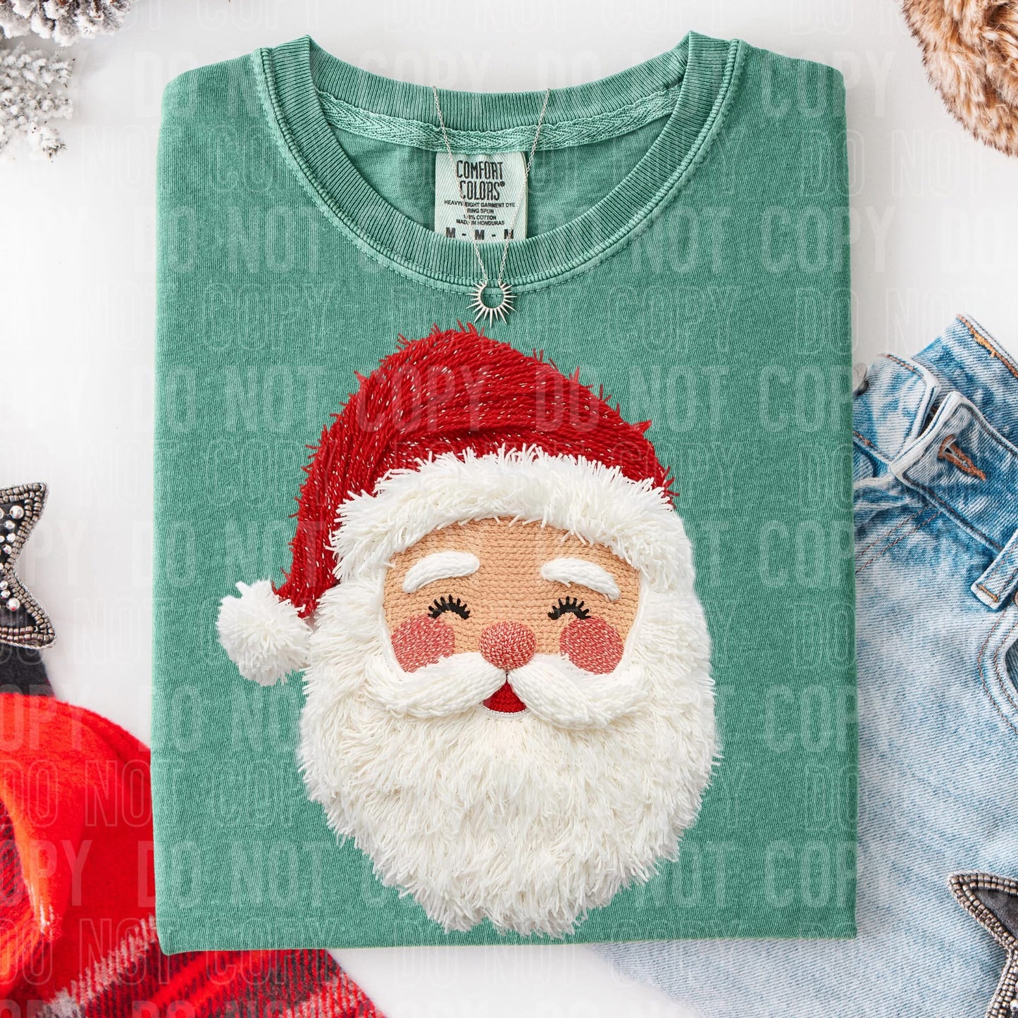 Yarn Santa light DTF Transfer