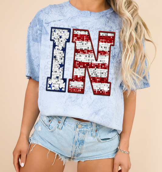 Indiana - Patriotic States DTF Transfer