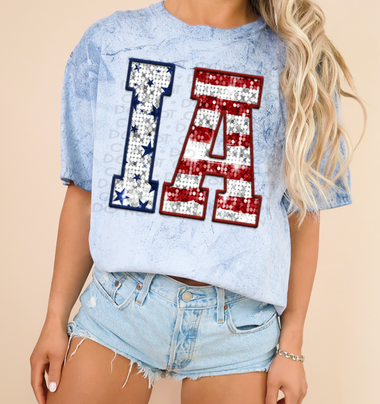 Iowa - Patriotic States DTF Transfer