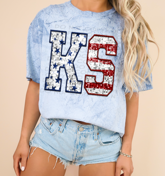 Kansas - Patriotic States DTF Transfer