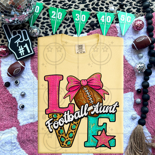 Love Football Aunt DTF Transfer