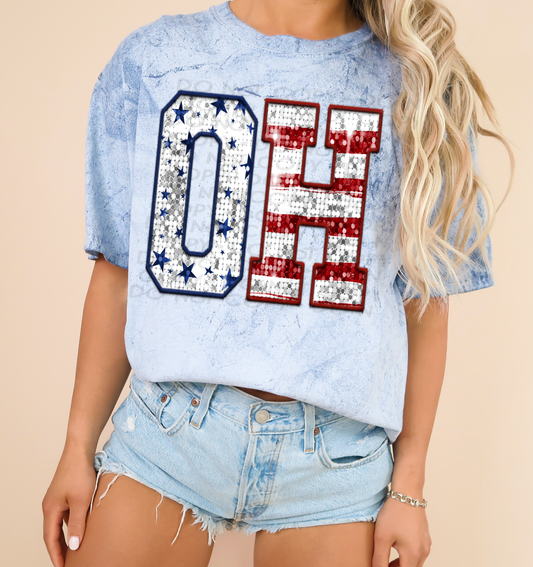 Ohio - Patriotic States DTF Transfer