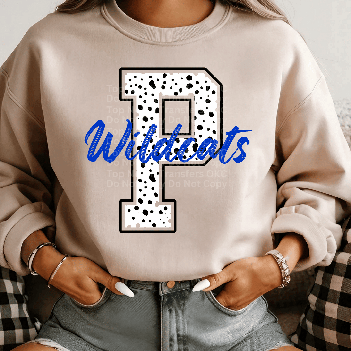 Piedmont Wildcats Dalmatian Print DTF Transfer