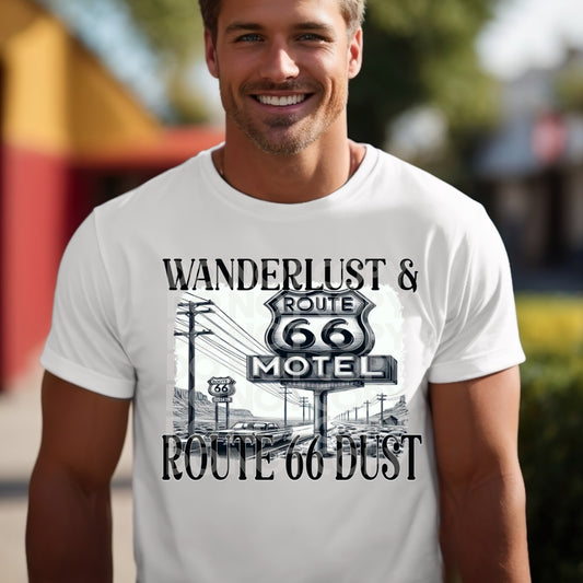 Wanderlust & Route 66 Dust DTF Transfer
