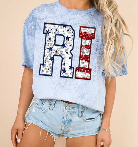 Rhode Island - Patriotic States DTF Transfer