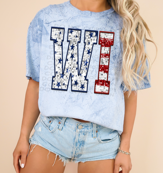 Wisconsin - Patriotic States DTF Transfer