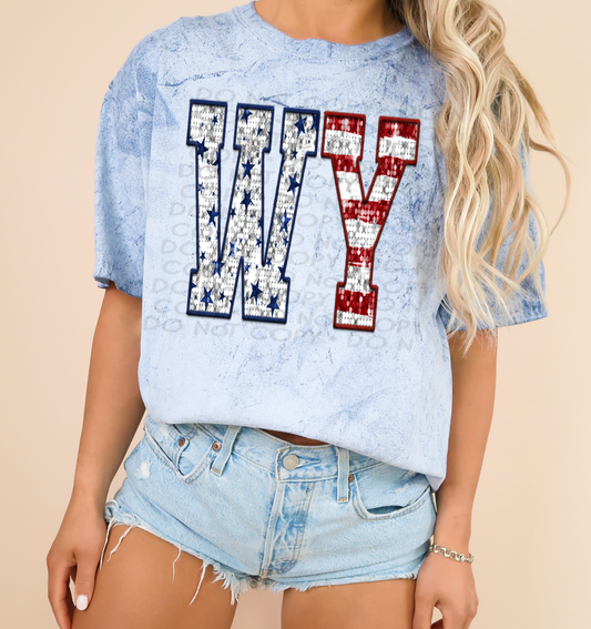 Wyoming - Patriotic States DTF Transfer