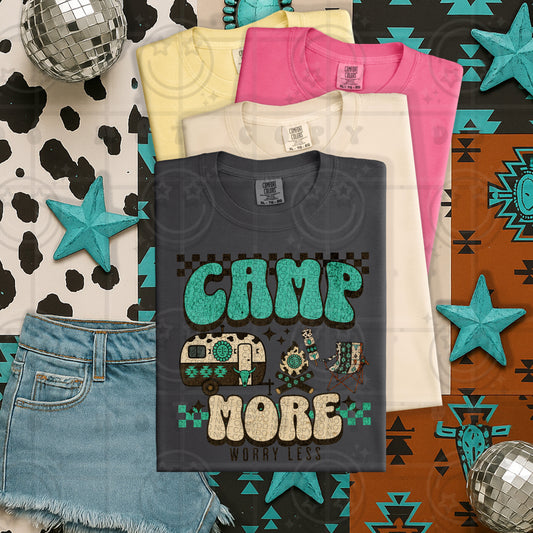 Camp More Worry Less DTF Transfer