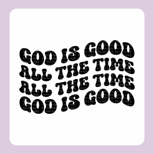 God is good blk DTF Transfer