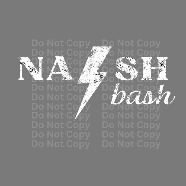 Nash Bash distressed DTF Transfer