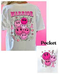 Retro Pink Smiley Warrior DTF Transfer