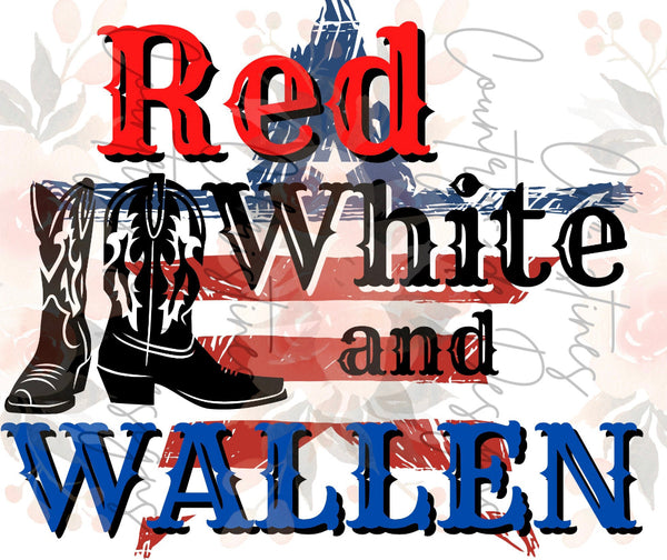 Red, White & Wallen DTF Transfer