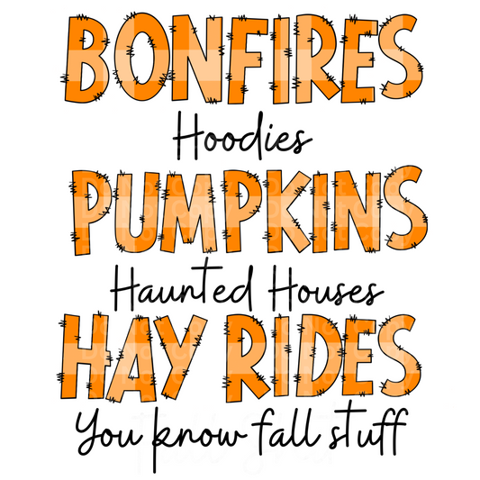 Fall Stuff DTF Transfer