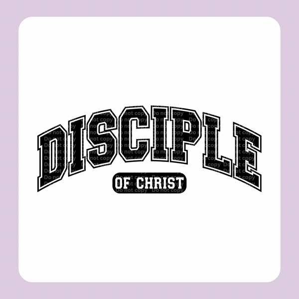 Disciple blk DTF Transfer