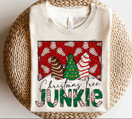 Christmas Tree Junkie DTF Transfer