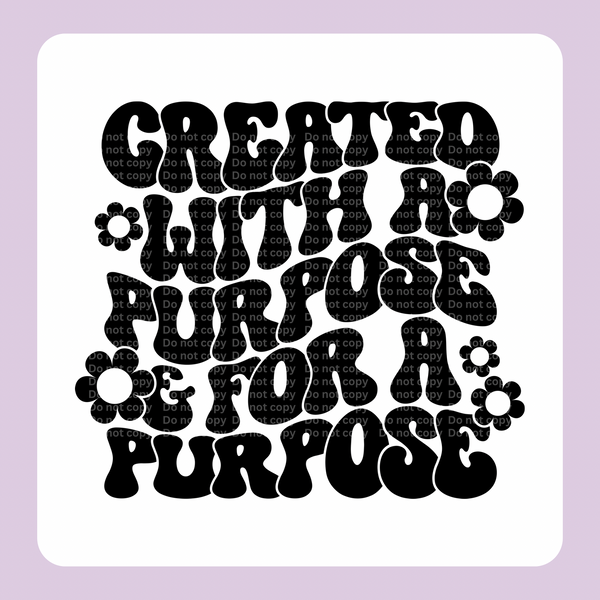 Created with & for a purpose blk