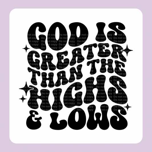 God is Greater blk DTF Transfer