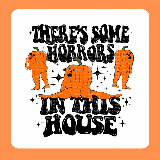 Pumpkin Horrors in this House DTF Transfer
