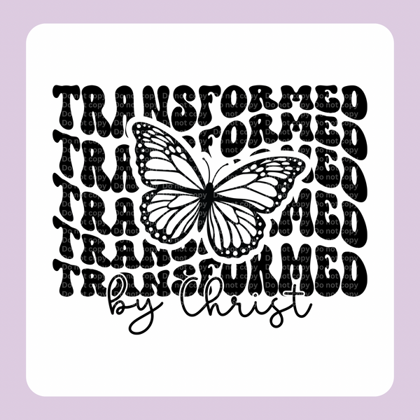 Transformed by Christ blk DTF Transfer