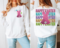 Happy Easter 2 Faux Glitter DTF Transfer