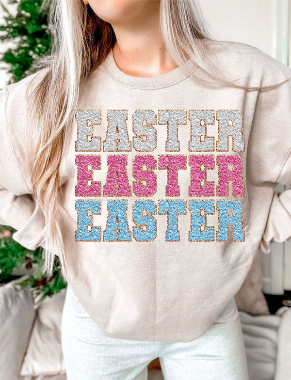 Easter Faux Chenille DTF Transfer