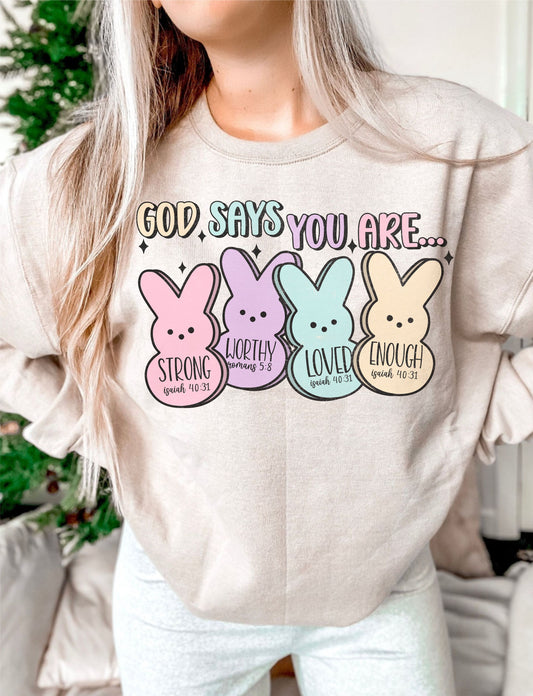 Easter God Says you are 2 DTF Transfer