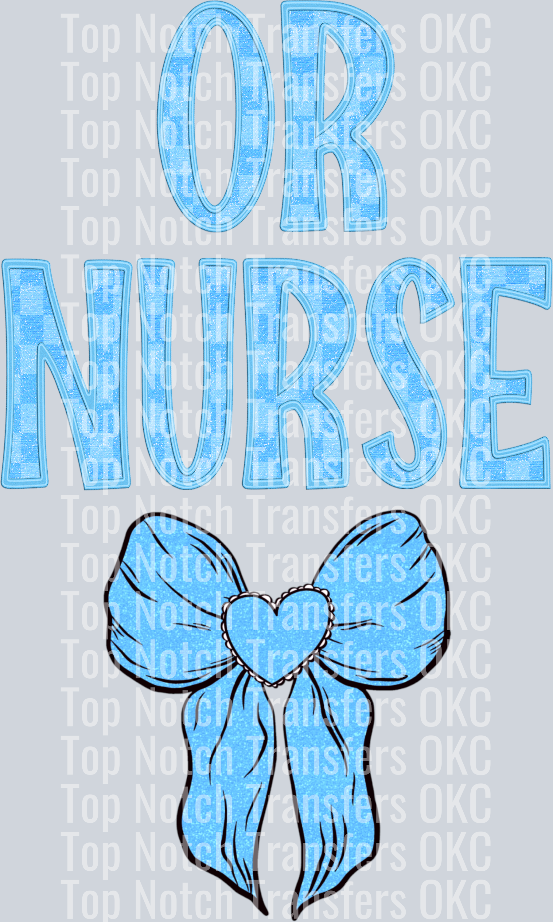 OR Nurse Blue Bow
